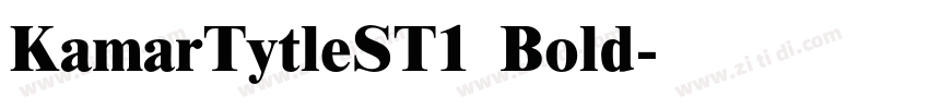 KamarTytleST1 Bold字体转换